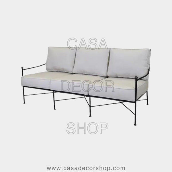 Mild Steel 3 Seater Outdoor Sofa