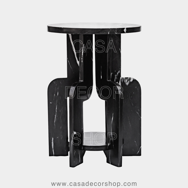 Marble Midnight Forme Side Table