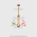 Color Agate Slice Chandelier