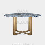 Blue Agate Round Dining Table