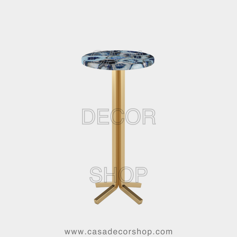 Blue Agate Drink Table