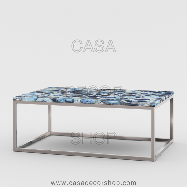 Blue Agate Coffee Table Rectangular