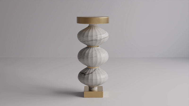 stacked marble bar table for luxury hospitality interiors