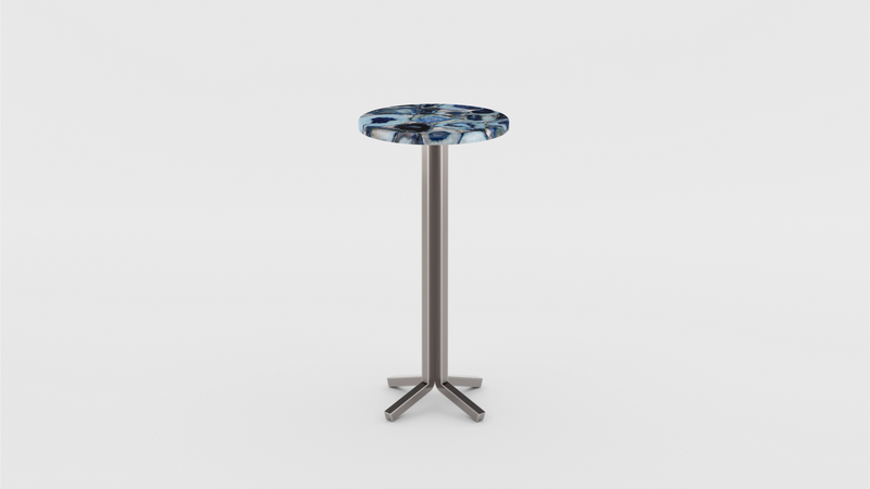 Compact drink table used in hotel lounge seating areas and hospitality bar interiors