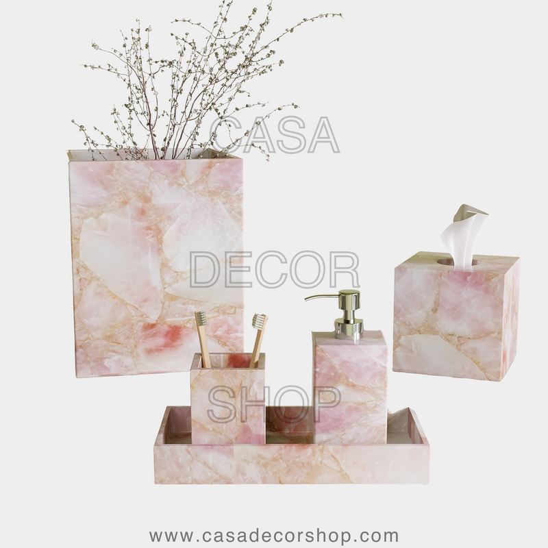 Rose Quartz Vanity Set