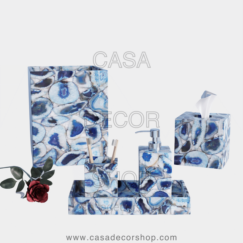 Blue Agate Vanity Set