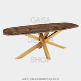 Yellow Tiger Eye Dining Table