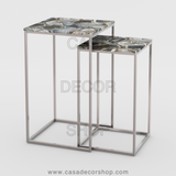 Grey Agate Nested Side Table