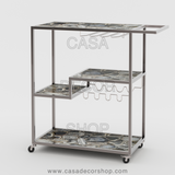 Grey Agate Bar Cart