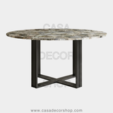 Grey Agate Round Dining Table