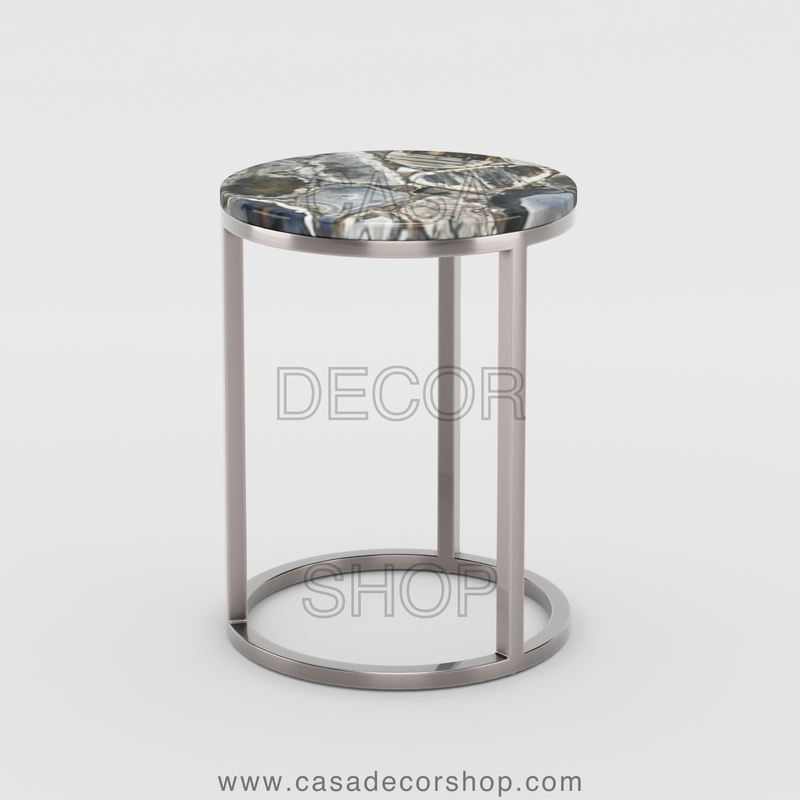 Grey Agate Side Table