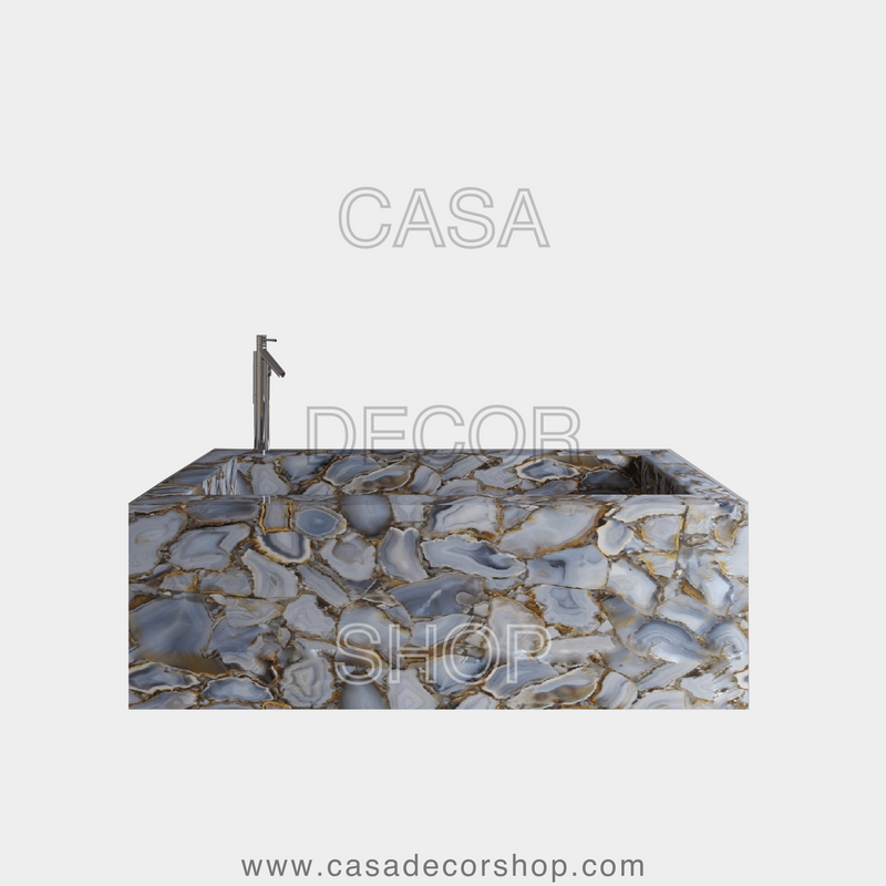 Agate Rectangular Bathtub