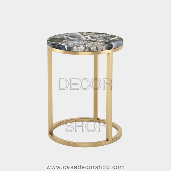 Grey Agate Side Table