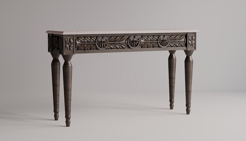 Luxury console table used in hotel reception areas lobby entrances and hospitality interiors