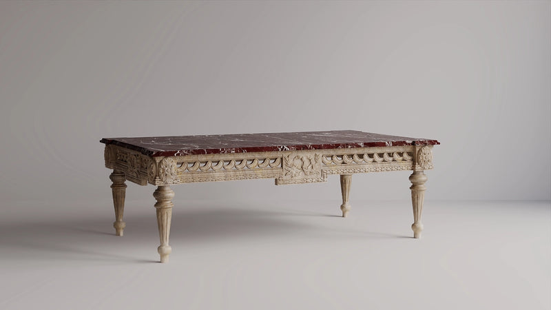 Luxury coffee table designed for hotel lobby interiors and hospitality waiting areas