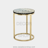 Sunburst Aurora MOP Inlay Side Table