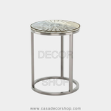 Sunburst Aurora MOP Inlay Side Table