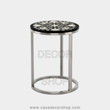 Imperial Blossom Mother of Pearl Inlay Side Table
