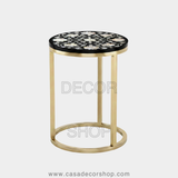 Imperial Blossom Mother of Pearl Inlay Side Table