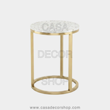 Scallop MOP Inlay Side Table