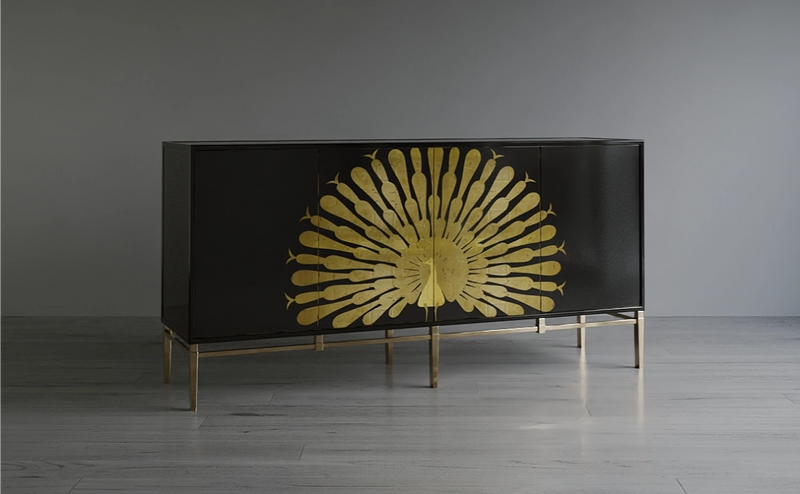 Marble console table designed for hotel lobby entrance and hospitality reception interiors