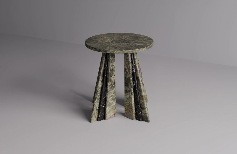 Marble side table used in hotel rooms lounge areas and luxury hospitality interiors
