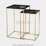 Black Marble Nested Side Table