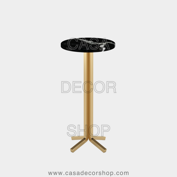 Black Marble Drink Table