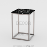 Black Marble Side Table