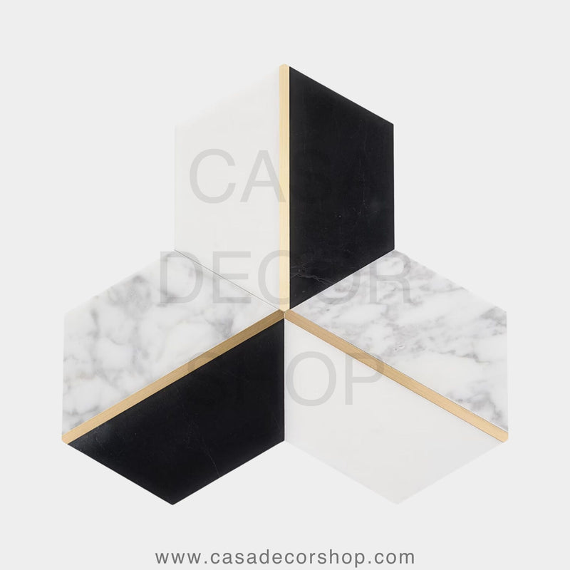 Hexa Brass Mosaic