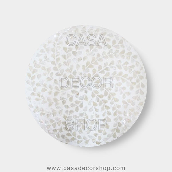 Pearl Petal Bloom MOP Inlay Tabletop