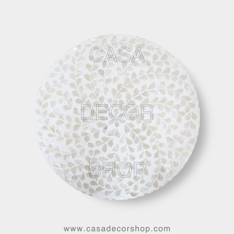 Pearl Petal Bloom MOP Inlay Tabletop