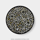 Midnight Bloom MOP Inlay Side Table