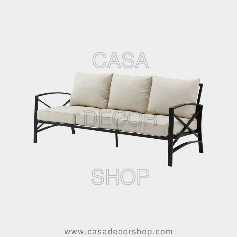 X Frame 3 Seater Outdoor Sofa