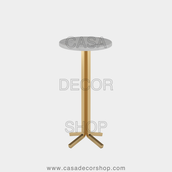 White Marble Drink Table