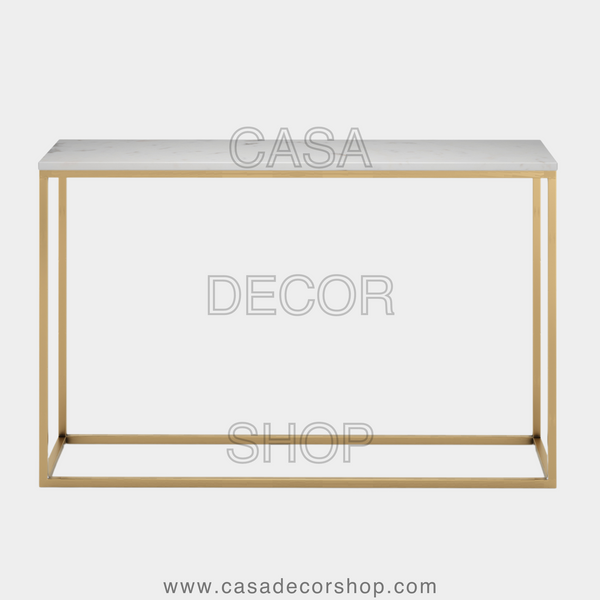 White Marble Console Table