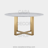 White Marble Round Dining Table