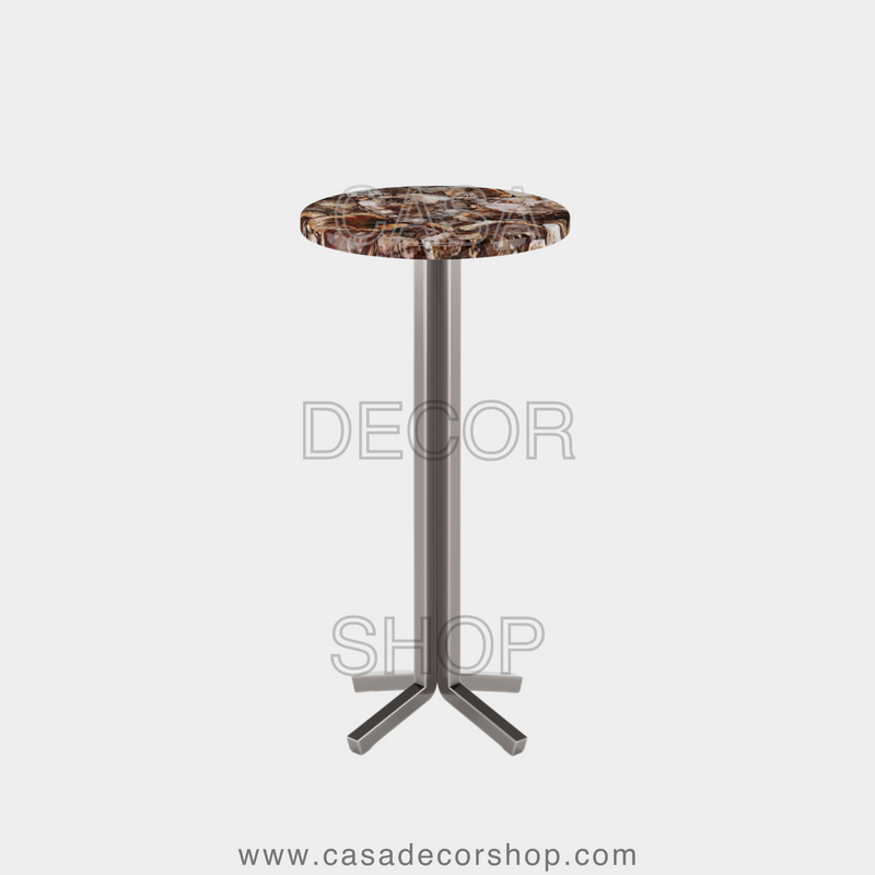 Petrified Wood Drink Table