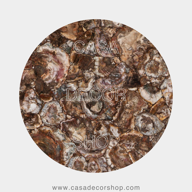 Petrified Wood Round Dining Table