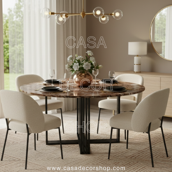 Petrified Wood Round Dining Table
