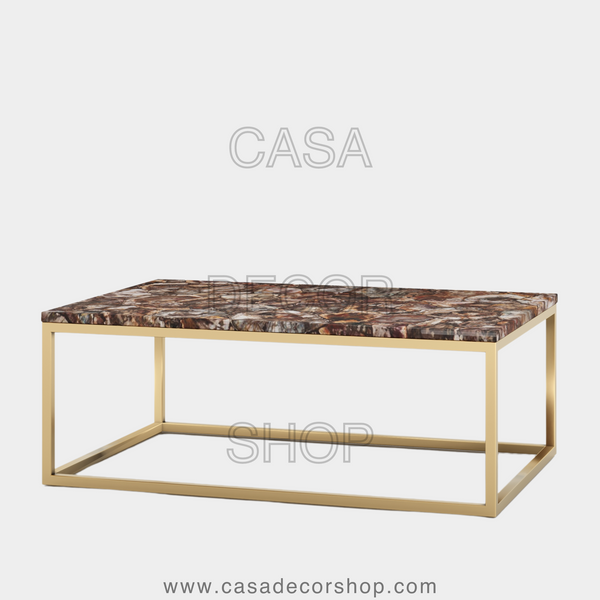 Petrified Wood Coffee Table Rectangular