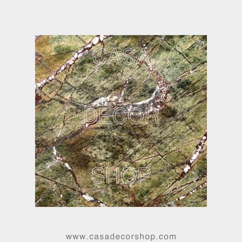 Green Rainforest Marble Table Top