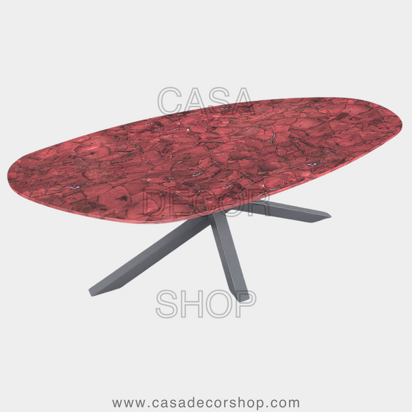 Red Jasper Dining Table