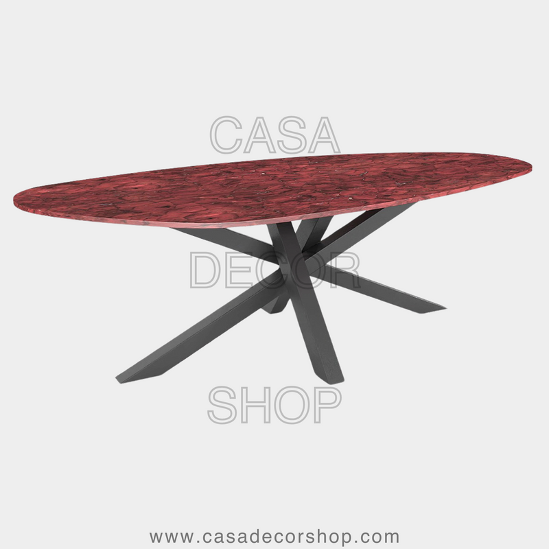 Red Jasper Dining Table