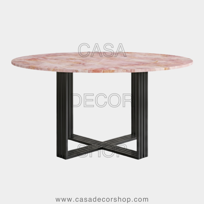 Rose Quartz Round Dining Table