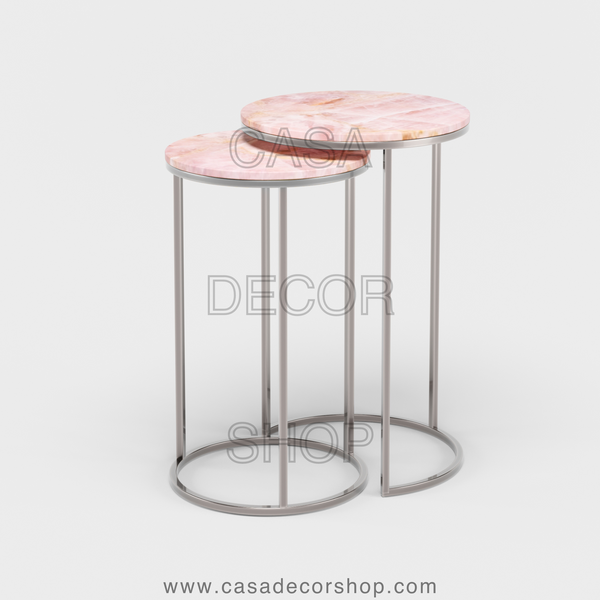 Rose Quartz Nested Side Table