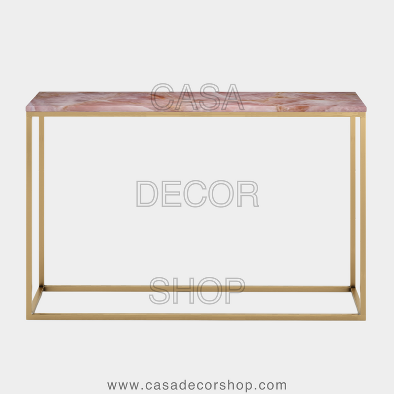 Rose Quartz Console Table