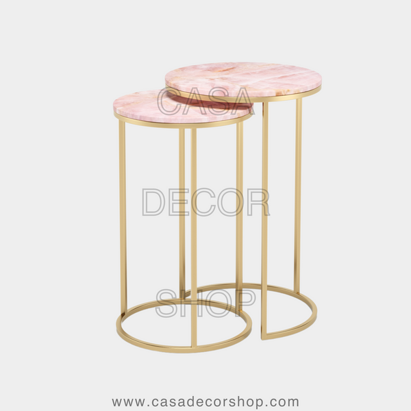 Rose Quartz Nested Side Table