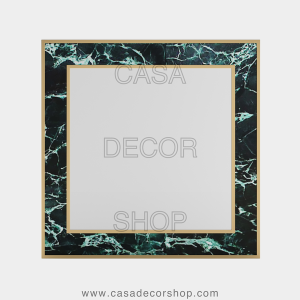 Green Marble Mirror