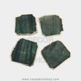 Set Of 4 Coaster Amethyst & Aventurine Coaster